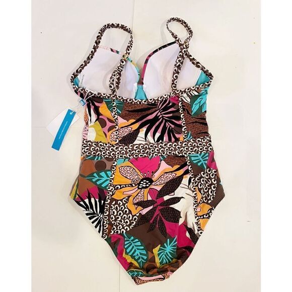 NWT Blue Rod Beattie One Piece Swimsuit Size 6 Women Run Wild Hawaiian tropical - Picture 7 of 9
